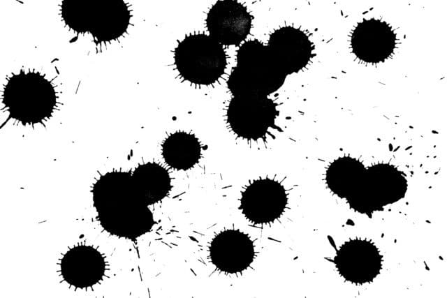 Black ink blots