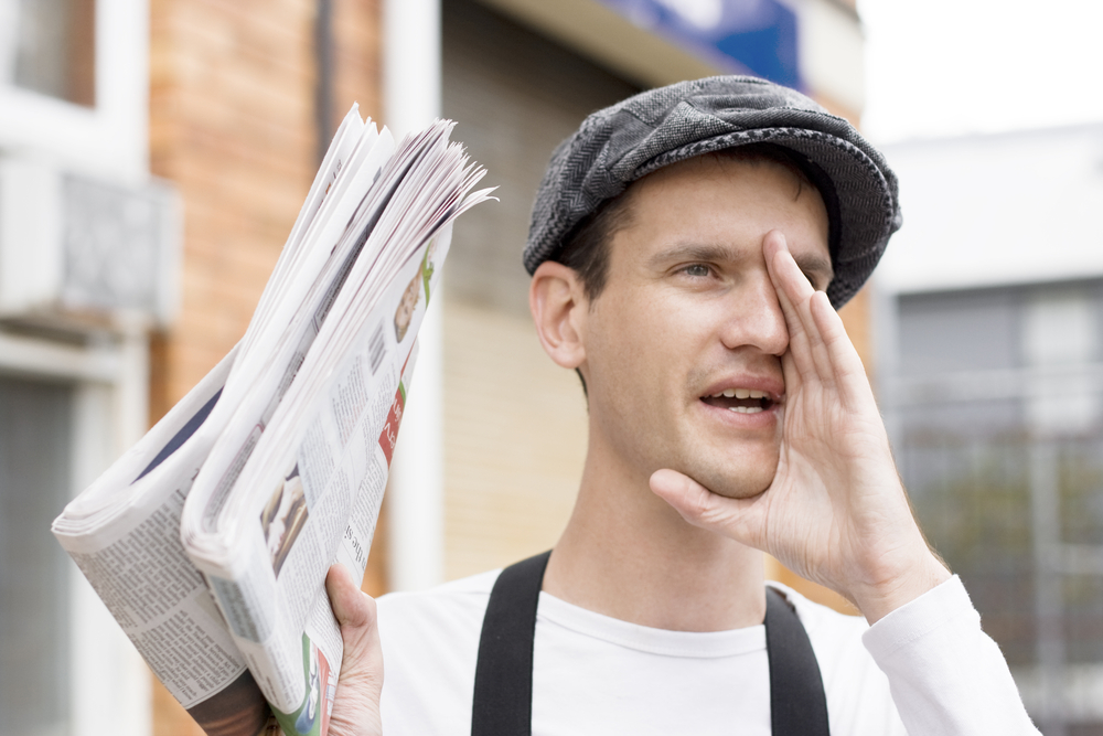 newspaper seller