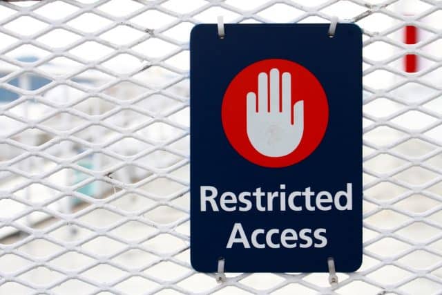 Restricted Access sign