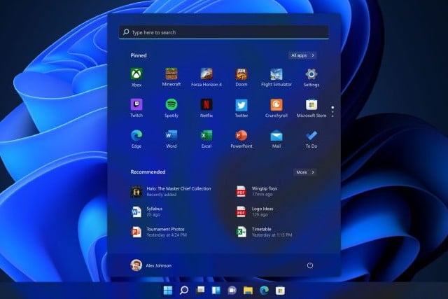 Windows 11 taskbar