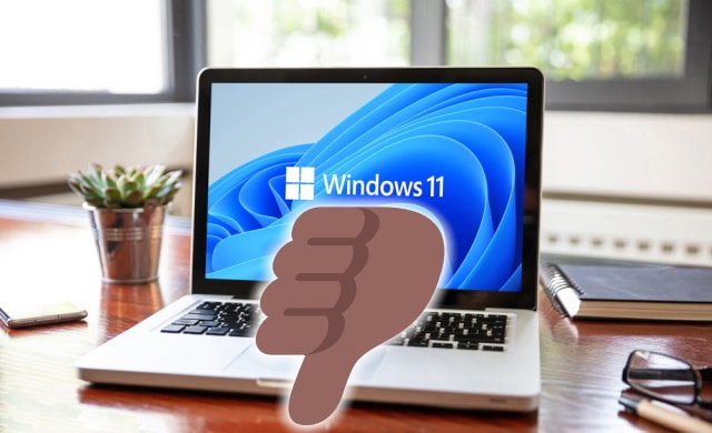 Windows 11 thumb down